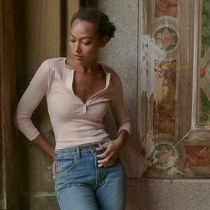 Doen “Paola” Tee in Blush, Size Medium